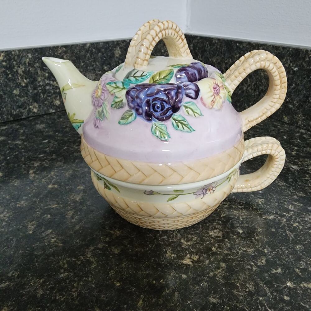 Tracy Porter Cottage Rose Tea for One Never Used